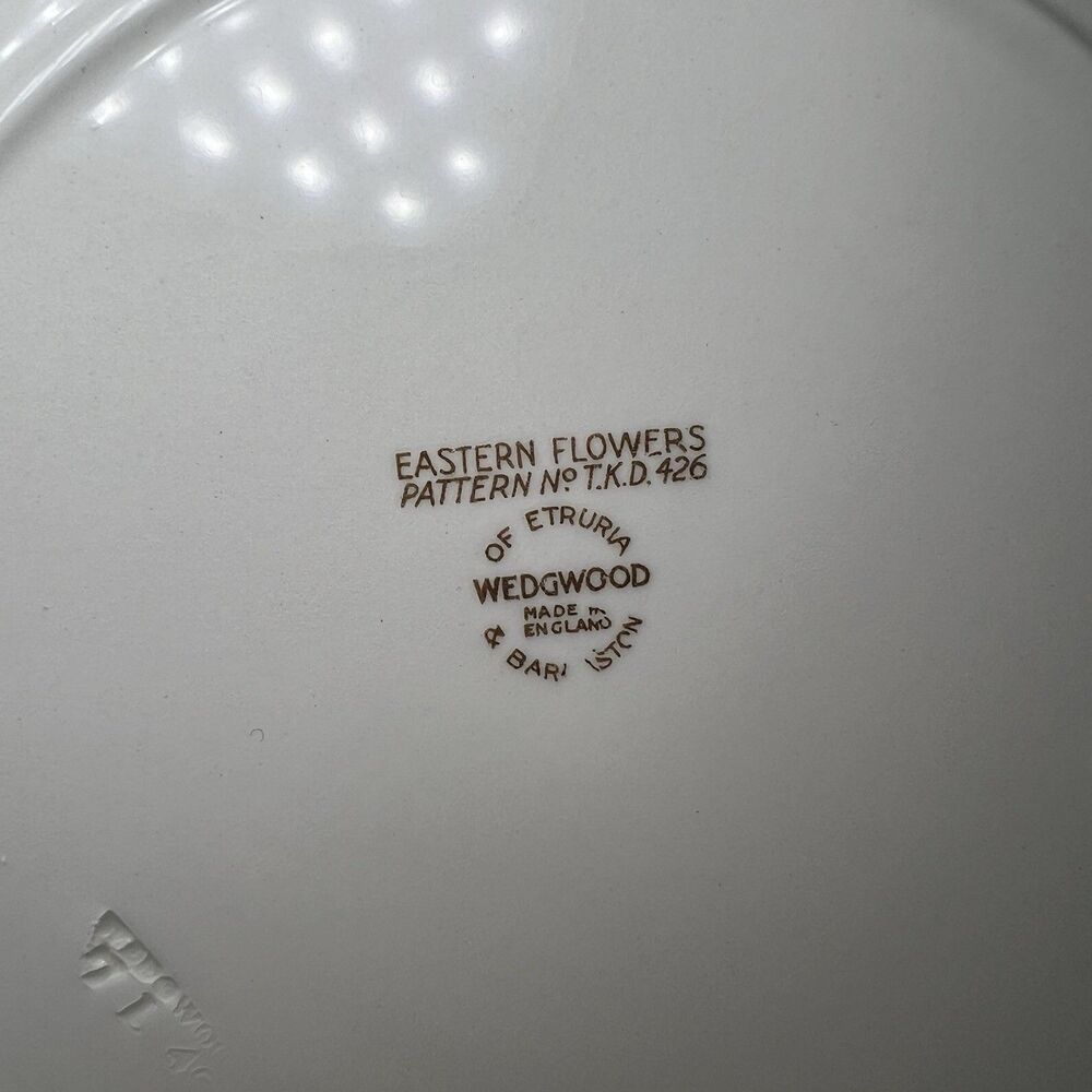 8 Vtg Wedgwood Etruria & Barlaston Eastern Flowers Salad Lunch Plate 8.25” TKD - Picture 3 of 6